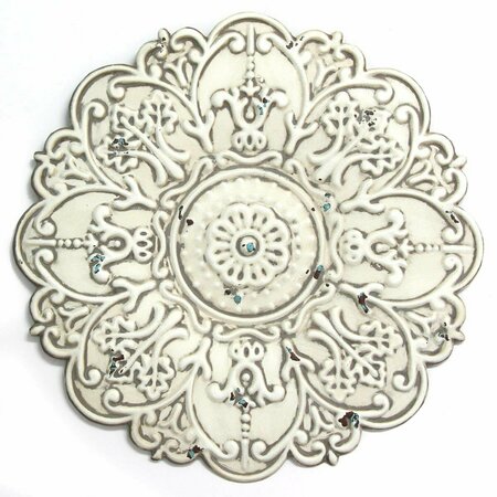 KD ESTANTERIA Small White Medallion Wall Decor KD3092173